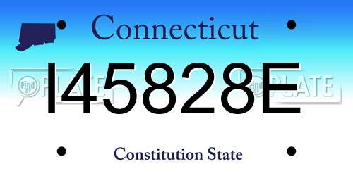 I45828E Connecticut License Plate