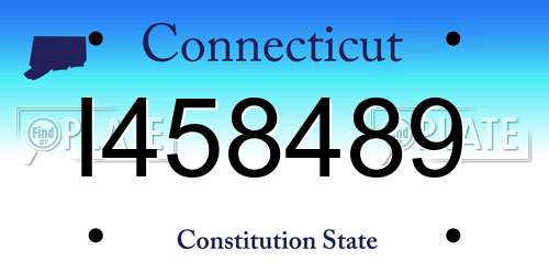 I458489 Connecticut License Plate