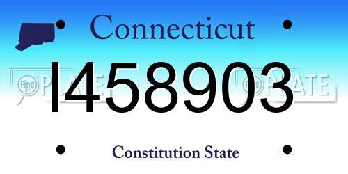 I458903 Connecticut License Plate