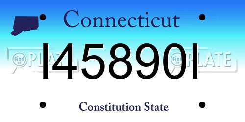 I45890I Connecticut License Plate