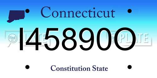 I45890O Connecticut License Plate