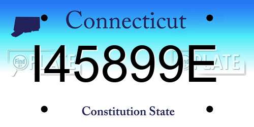 I45899E Connecticut License Plate