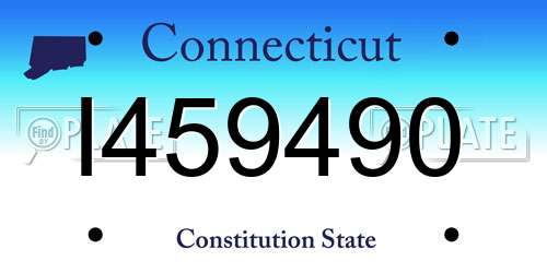 I459490 Connecticut License Plate