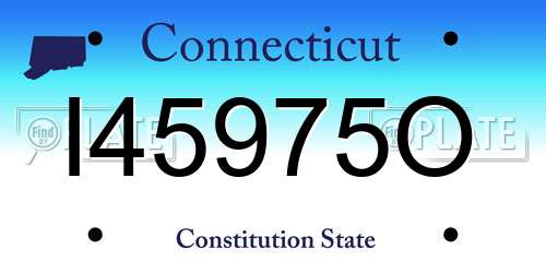 I45975O Connecticut License Plate