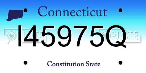 I45975Q Connecticut License Plate