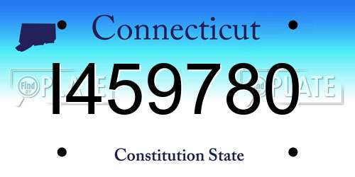 I459780 Connecticut License Plate