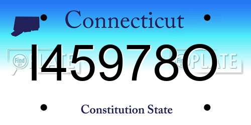 I45978O Connecticut License Plate