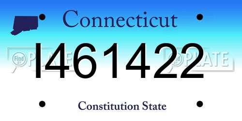 I461422 Connecticut License Plate