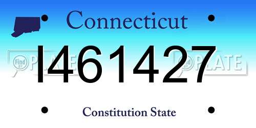 I461427 Connecticut License Plate