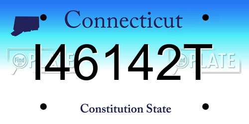 I46142T Connecticut License Plate