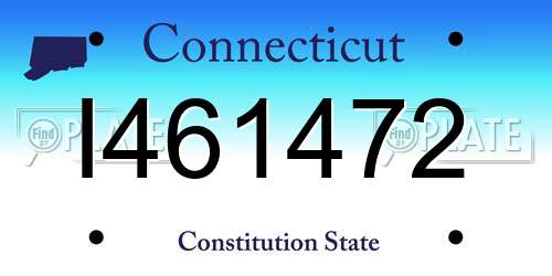 I461472 Connecticut License Plate
