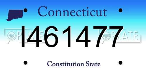 I461477 Connecticut License Plate
