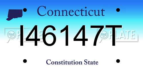 I46147T Connecticut License Plate