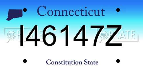 I46147Z Connecticut License Plate