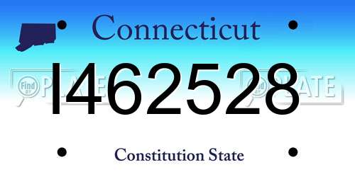 I462528 Connecticut License Plate