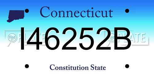 I46252B Connecticut License Plate