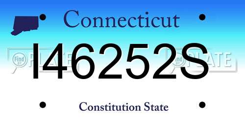 I46252S Connecticut License Plate