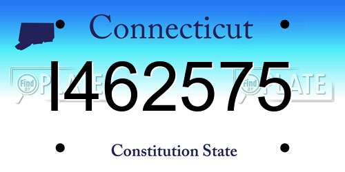 I462575 Connecticut License Plate