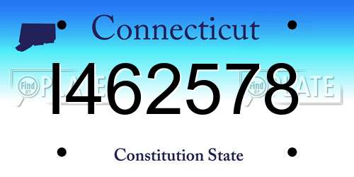 I462578 Connecticut License Plate