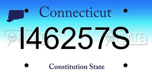 I46257S Connecticut License Plate