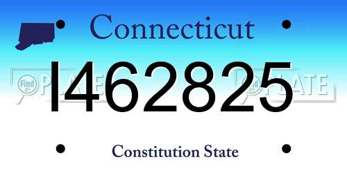 I462825 Connecticut License Plate
