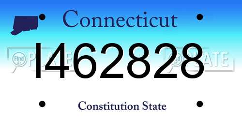 I462828 Connecticut License Plate