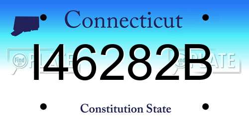 I46282B Connecticut License Plate