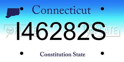 I46282S Connecticut License Plate