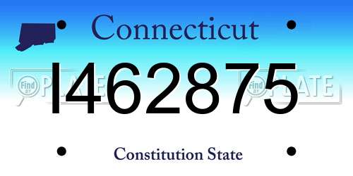 I462875 Connecticut License Plate