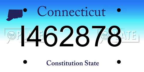 I462878 Connecticut License Plate