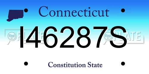 I46287S Connecticut License Plate