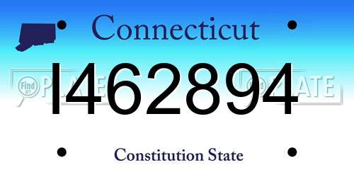 I462894 Connecticut License Plate