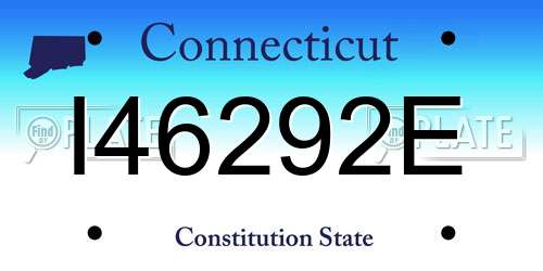I46292E Connecticut License Plate