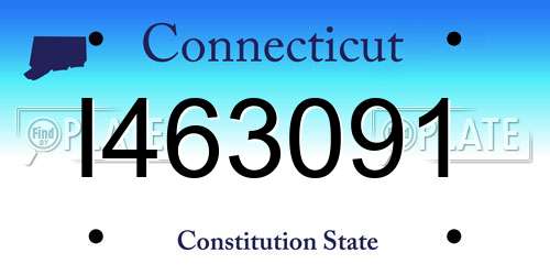 I463091 Connecticut License Plate