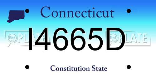 I4665D Connecticut License Plate