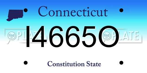 I4665O Connecticut License Plate