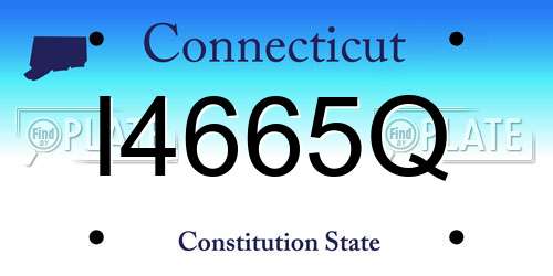 I4665Q Connecticut License Plate