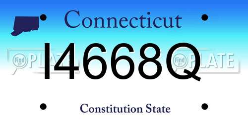 I4668Q Connecticut License Plate