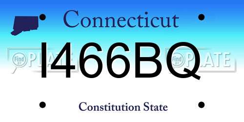I466BQ Connecticut License Plate