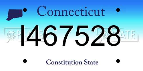 I467528 Connecticut License Plate
