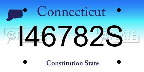 I46782S Connecticut License Plate