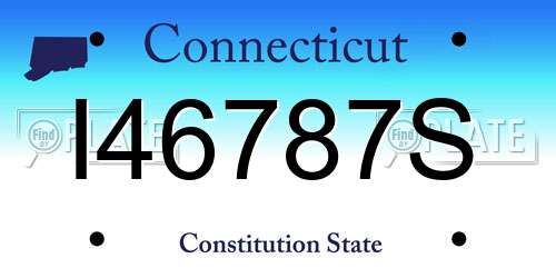I46787S Connecticut License Plate