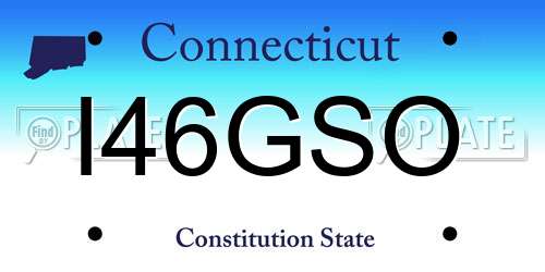 I46GSO Connecticut License Plate