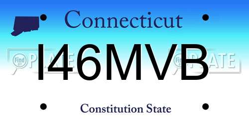 I46MVB Connecticut License Plate