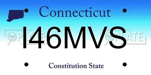 I46MVS Connecticut License Plate