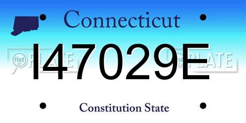 I47029E Connecticut License Plate