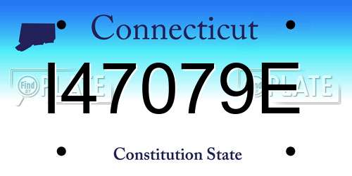 I47079E Connecticut License Plate