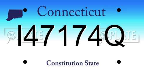 I47174Q Connecticut License Plate