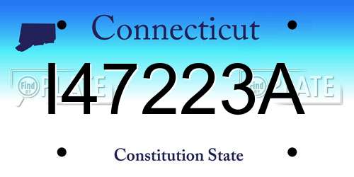 I47223A Connecticut License Plate