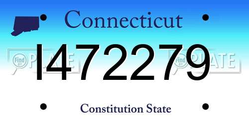 I472279 Connecticut License Plate